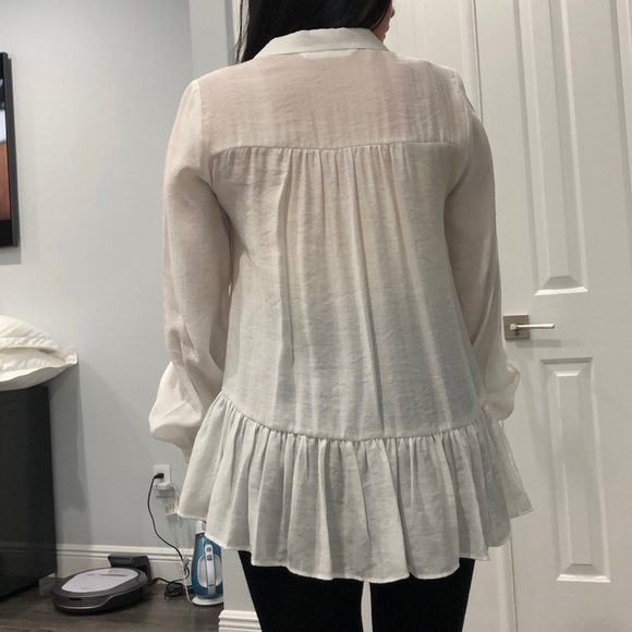 White Linen Blouse - Picture 5 of 6